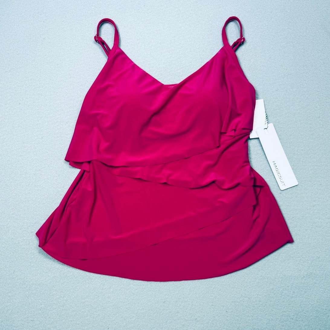 Magicsuit Chloe Tiered Tankini Top Ruby 8 $126